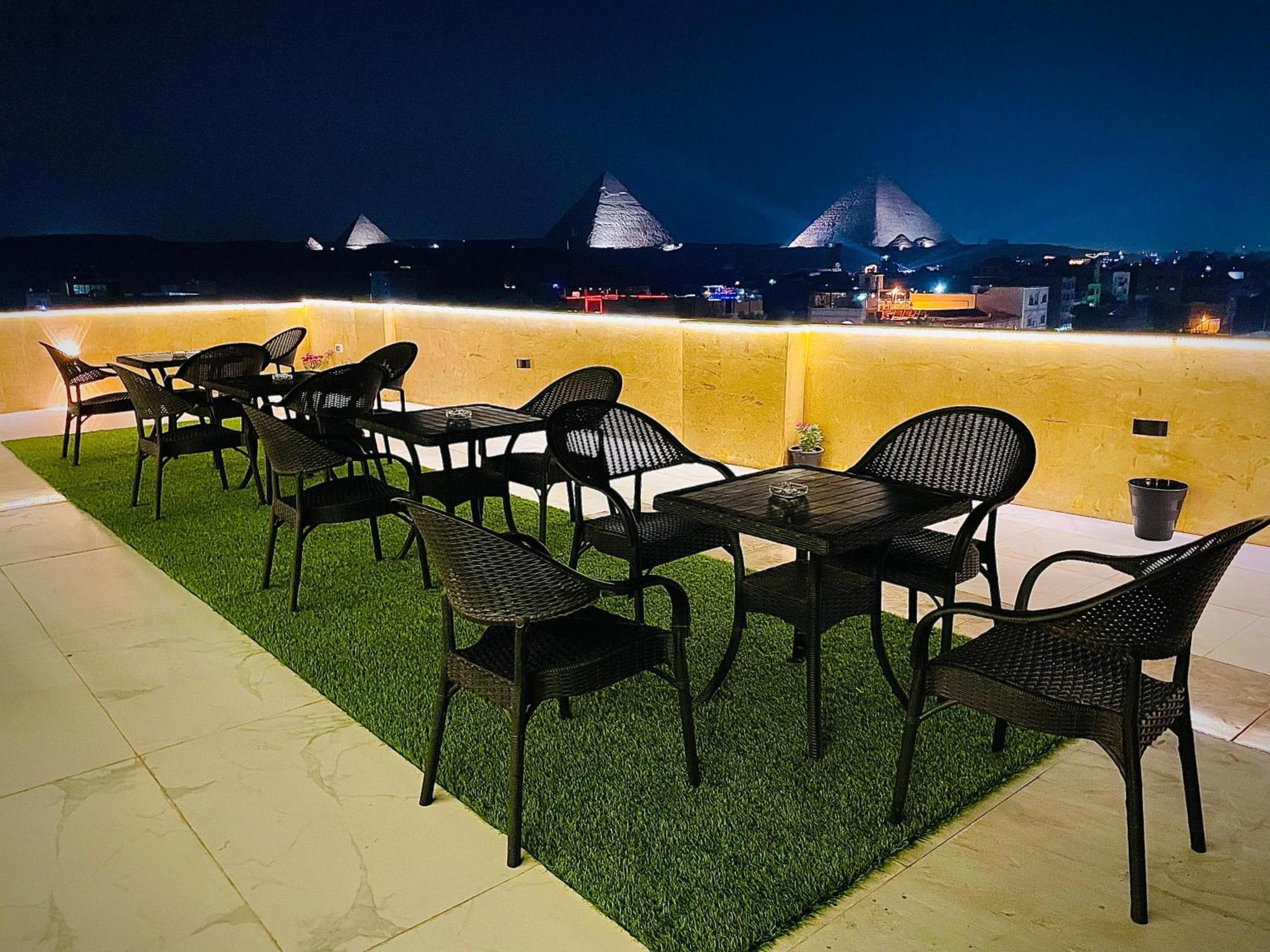 Palm Pyramids View Inn Kafret el-Gabal Kültér fotó