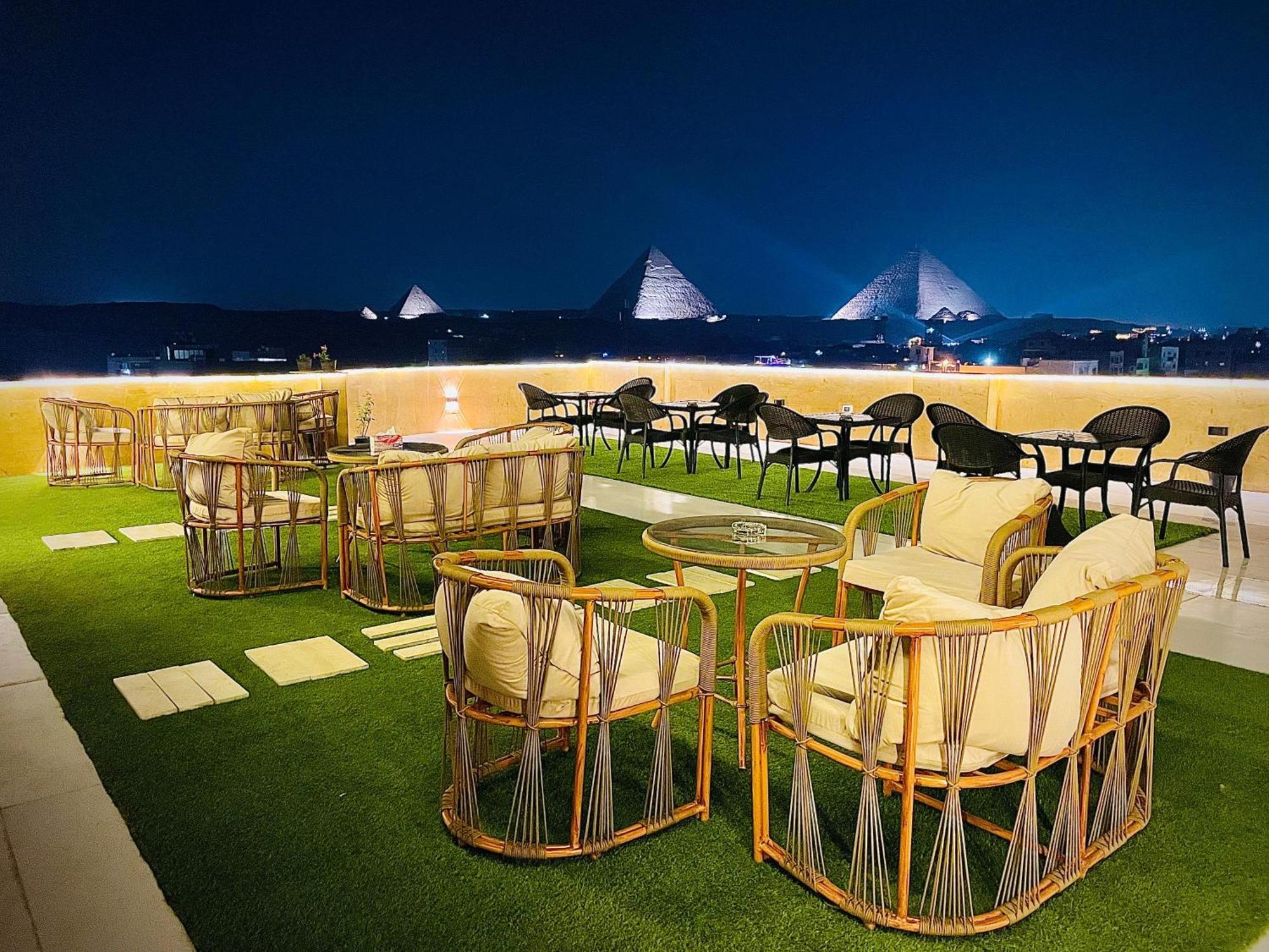 Palm Pyramids View Inn Kafret el-Gabal Kültér fotó