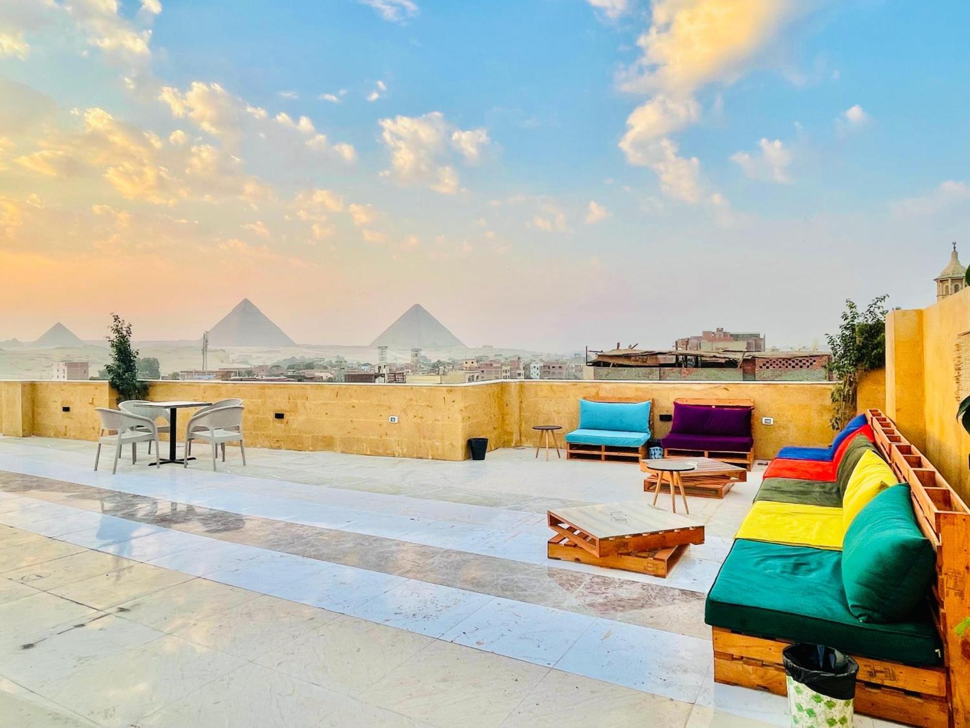 Palm Pyramids View Inn Kafret el-Gabal Kültér fotó